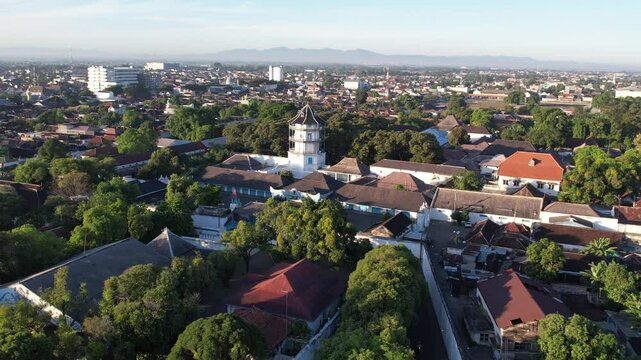 Keraton Kasunan Surakarta, keraton solo blue sky background is a landmark surakarta central java.