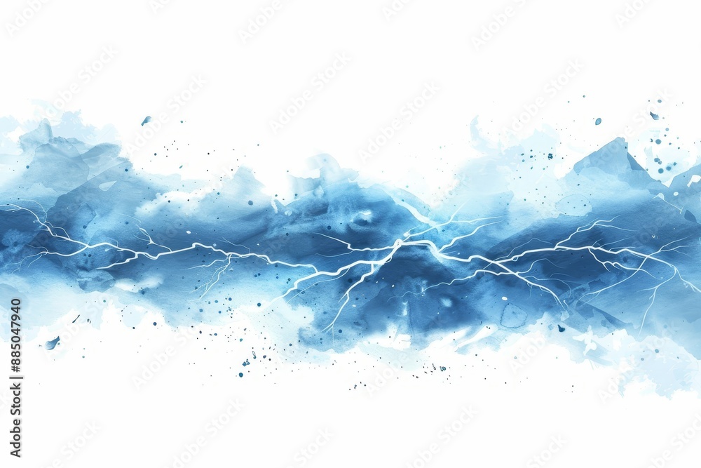 Aufkleber the strike of lightning and the discharge of lightning sparking a thunderstorm at night.