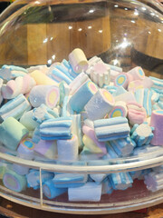 Colorful Soft Candies in a Glass Jar