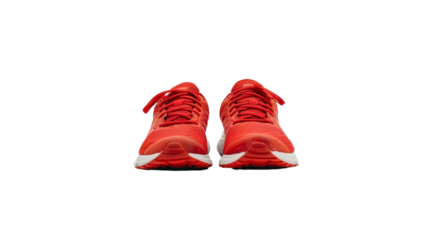 Running shoes, sneakers, red and white