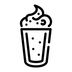 milkshake Line Icon