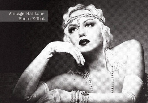 Vintage Halftone Photo Effect
