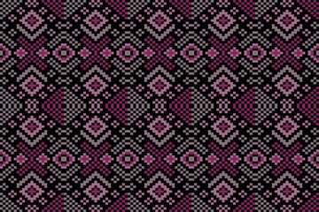 Pixel art pattern seamless for Fabric geometric ethnic pattern seamless,Pixel pattern art wallpaper Background, Design for fabric, curtain, carpet ,geometry seamless pattern art illustration