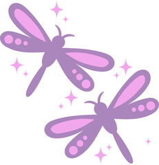 Dragonflies Vector Graphic 