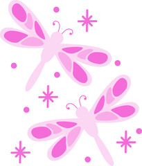 Dragonflies Vector Graphic 