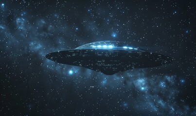 Obraz premium UFO in the Vastness of Space
