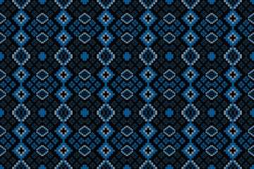Pixel art pattern seamless for Fabric geometric ethnic pattern seamless,Pixel pattern art wallpaper Background, Design for fabric, curtain, carpet ,geometry seamless pattern art illustration