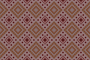 Pixel art pattern seamless for Fabric geometric ethnic pattern seamless,Pixel pattern art wallpaper Background, Design for fabric, curtain, carpet ,geometry seamless pattern art illustration