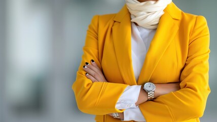 A female motivational speaker empowers and inspires the audience with her words.