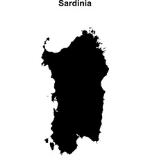 Sardinia outline map