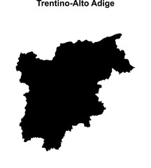 Trentino-Alto Adige outline map