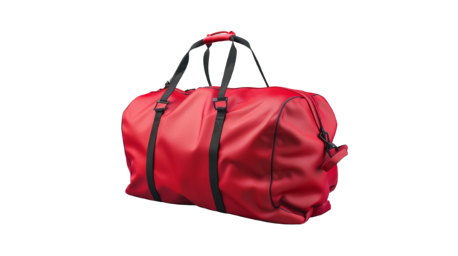 Gym bag, exercise bag, red, weekender overnight bag, travel duffel Bag