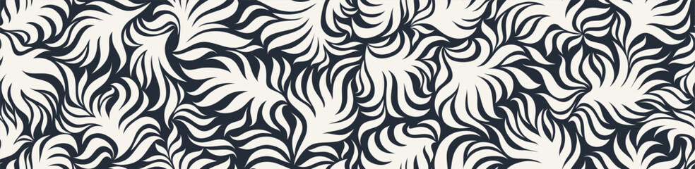 Abstract palm leaf seamless pattern.	