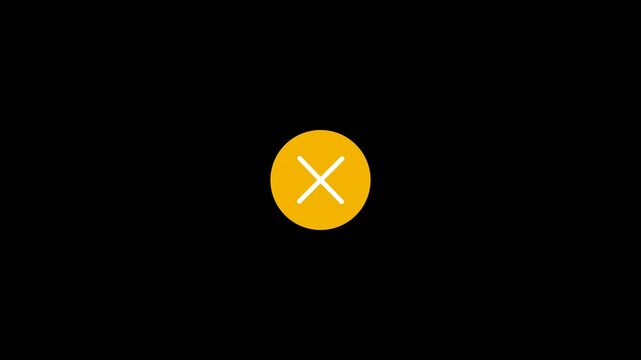 Yellow Crossmark Animation