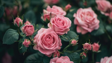 Fototapeta premium Valentine s Day pink roses