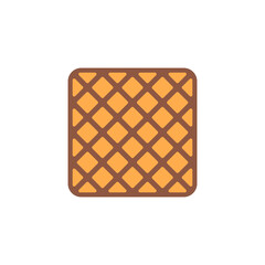 Square cookies with chocolate filling. Colored Vector illustration on a white background.