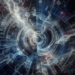 Obraz premium fractal realms abstraction
