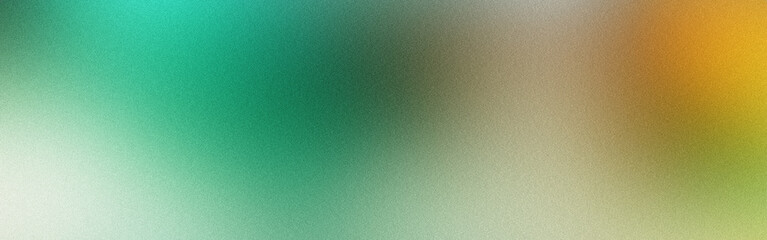 Fototapeta premium Grainy textured abstract background with a green, white, and orange gradient
