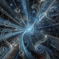 Obraz premium fractal realms abstraction