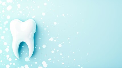 Dental concept healthy equipment tools dental care Professional banner on isolated blue background.