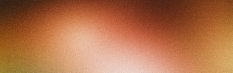 Fototapeta premium Panoramic grainy texture background with a gradient fading from orange to white