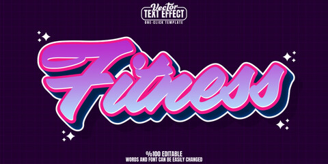 Fitness editable text effect, customizable gym and workout 3d font style