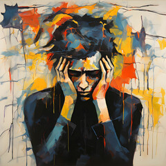 An Abstract art of a mentally depressed person
AI Generated