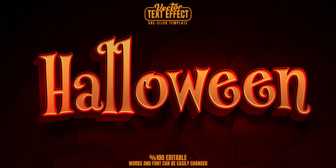 Halloween editable text effect, customizable horror and spooky 3d font style