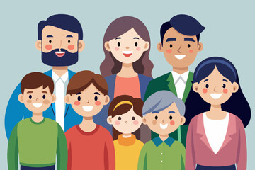 Different Families stock illustration