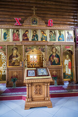 the interior of the church of St. Nicholas the Wonderworker. Yuzhno-Sakhalinsk, Russia, July 14, 2024