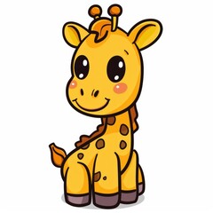 A vector illustration of a giraffe, a detailed and elegant design