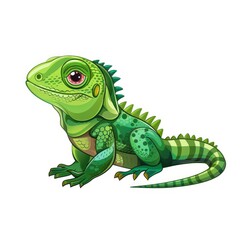 Naklejka premium A vector illustration of an iguana, isolated on a white background, promoting wildlife appreciation