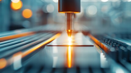 Breakthroughs in processing methods, smart technology, close-up, dynamic, composite, industrial machinery backdrop, focus cover all object
