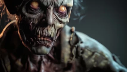 Tableau sur plexiglas  Zombie, living dead, close-up portrait. Post apocalyptic  © Alexander
