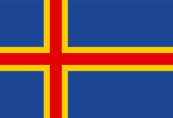Aland Islands flag illustrator country flags