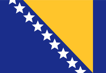 Bosnia and Herzegovina flag illustrator country flags