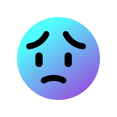 Editable worry, sad face expression emoticon vector icon. Part of a big icon set family. Part of a big icon set family. Perfect for web and app interfaces, presentations, infographics, etc