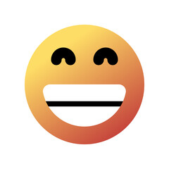 Editable happy grin expression emoticon vector icon. Part of a big icon set family. Part of a big icon set family. Perfect for web and app interfaces, presentations, infographics, etc