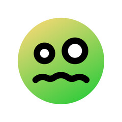 Fototapeta premium Editable scared face expression emoticon vector icon. Part of a big icon set family. Part of a big icon set family. Perfect for web and app interfaces, presentations, infographics, etc