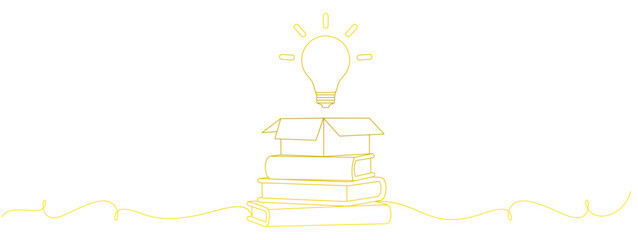 Vector design of stack of books and light bulb, eps 3
