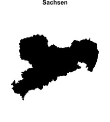 Fototapeta premium Sachsen outline map