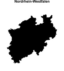 Nordrhein-Westfalen outline map