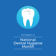 vector graphic of National Dental Hygiene Month ideal for National Dental Hygiene Month celebration.