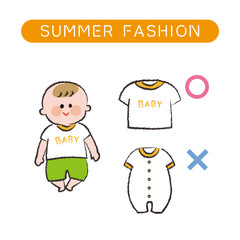 夏のOKファッションとNGファッション（赤ちゃん）