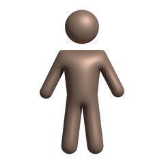 Human personal 3d symbols grey avatar pictogram element
