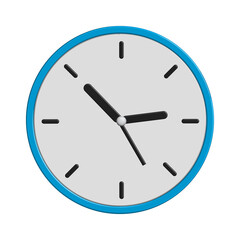 Clock icon for success concept with realistic 3d modern design