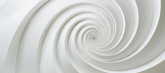 Abstract White Spiral: A Visual Illusion