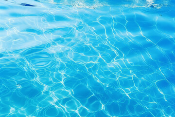 Processed collage of blue water waves texture in sunlight. Background for banner, backdrop