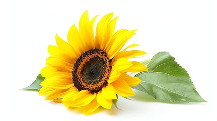 Obraz premium A sunflower on a white background.