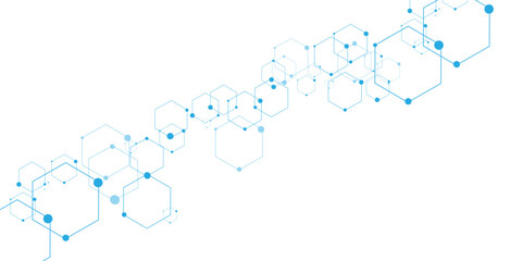 Abstract cube hexagon shape background, hexagon shape pattern innovative concept background.